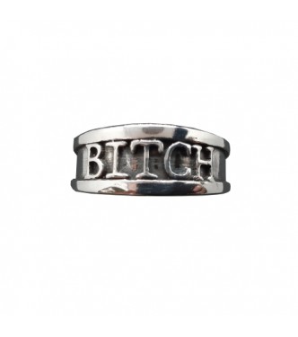 R002162 Handmade Sterling Silver Ring Band BITCH Genuine Solid Stamped 925 Empress